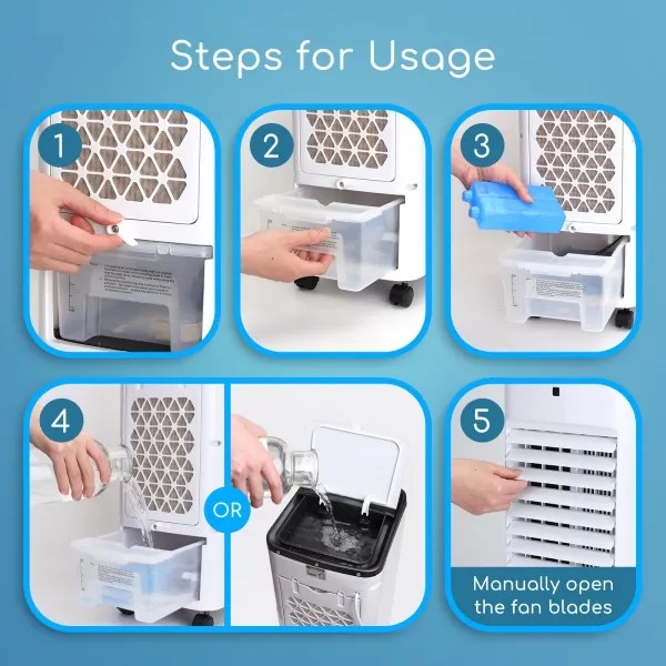 Aigostar ochladzovač vzduchu 60W/230V biely/čierny + DO