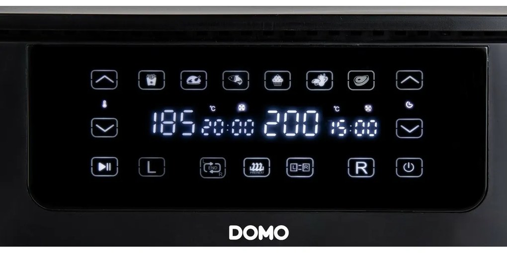 DOMO DO546FR digitálna dvojitá teplovzdušnáfritéza, 3+6 l