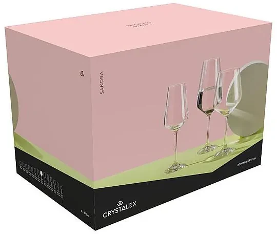 Crystalex Poháre na víno SANDRA 350 ml, 6 ks