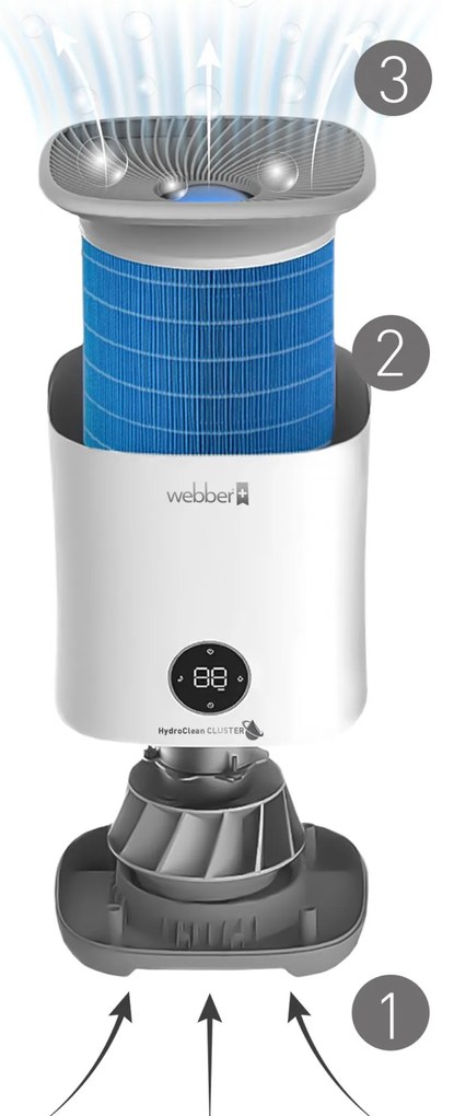 WEBBER Odparovací zvlhčovač vzduchu Webber HH3002