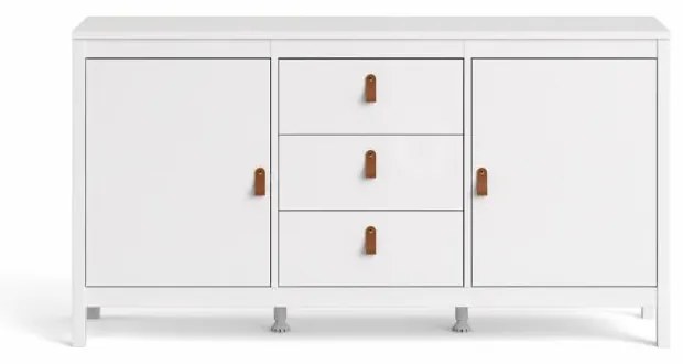 Tvilum Biely príborník SALOMO s 3 zásuvkami