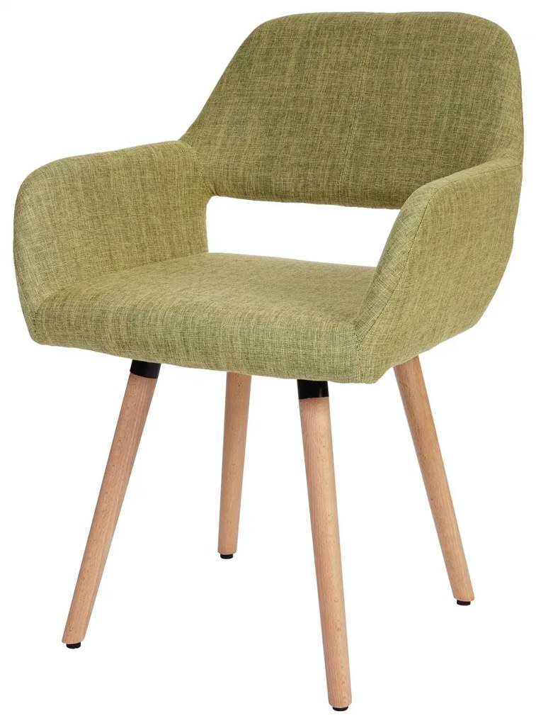 Jedálenská retro stolička Altena2 látka - Zelená