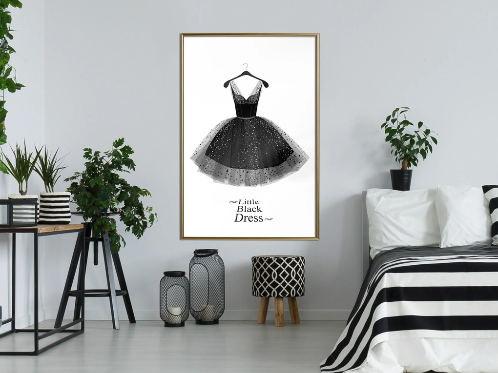 Artgeist Plagát - Little Black Dress [Poster] Veľkosť: 40x60, Verzia: Čierny rám