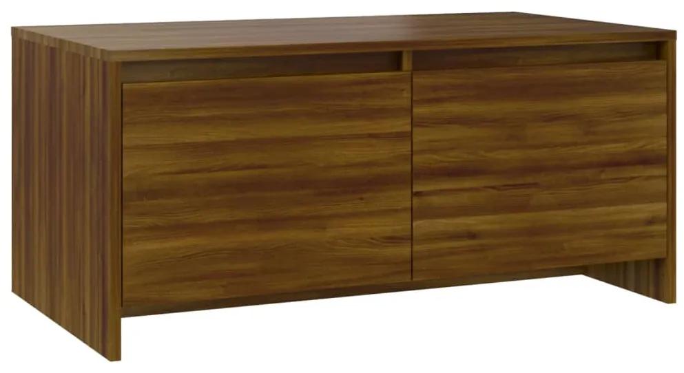 vidaXL Konferenčný stolík hnedý dub 90x50x41,5 cm drevotrieska