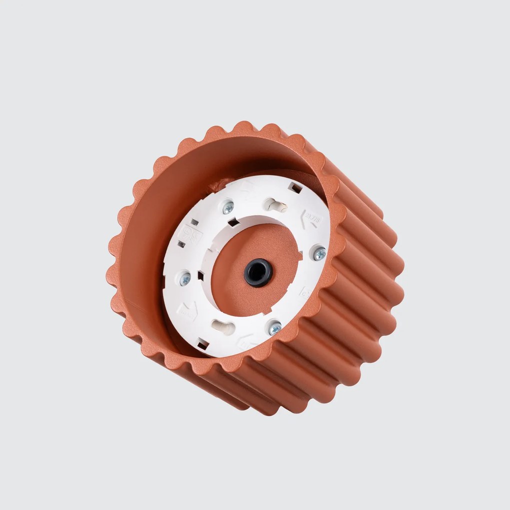 Stropné svietidlo Aura, 1x okrovo červené hliníkové tienidlo, (6 cm)