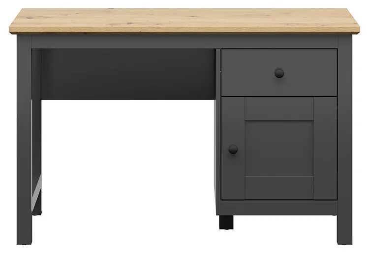 Písací stolík BRW Hesen BIU1D1S (grafit + dub artisan). Akcia -17%. Vlastná spoľahlivá doprava až k Vám domov. 1062503