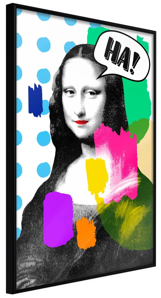 Artgeist Plagát - Mona Lisa Pop-art [Poster] Veľkosť: 30x45, Verzia: Čierny rám s passe-partout