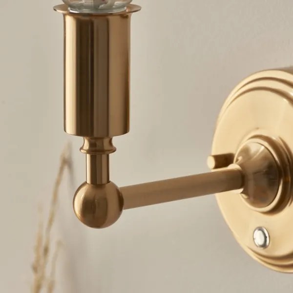 Endon 114817 - LED Stm. nabíjacia nástenná lampa BURLEY LED/1,5W/5V mosadz/ružová