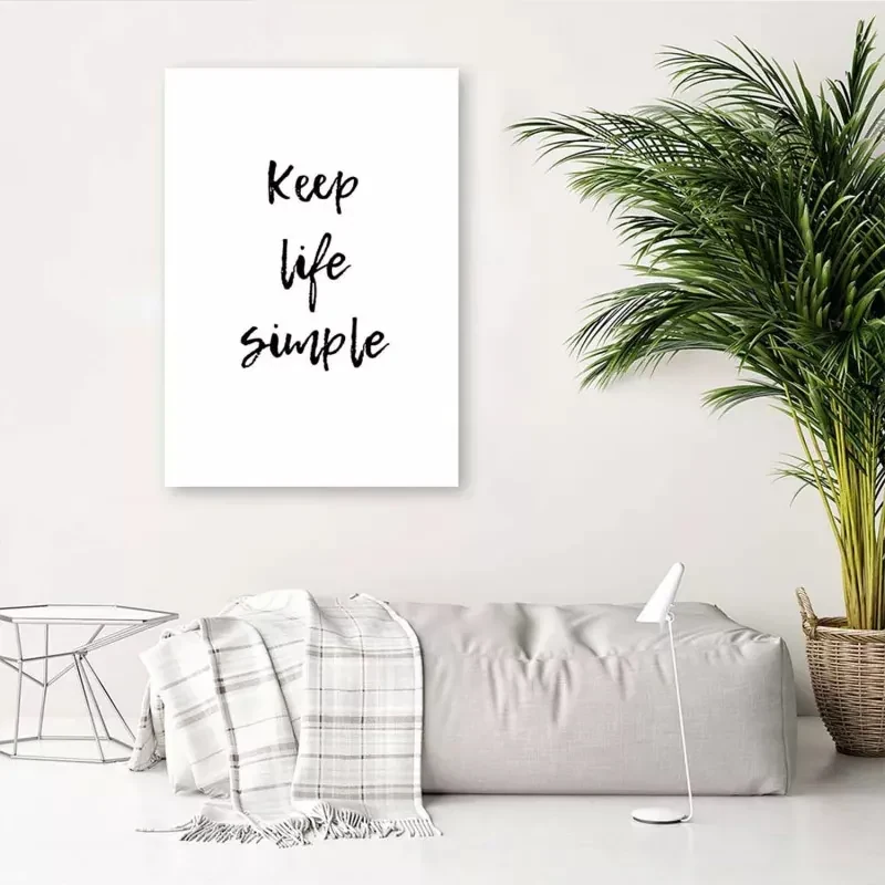 Gario Plagát Keep your life simple Farba rámu: Hnedá, Rozmery: 60 x 90 cm