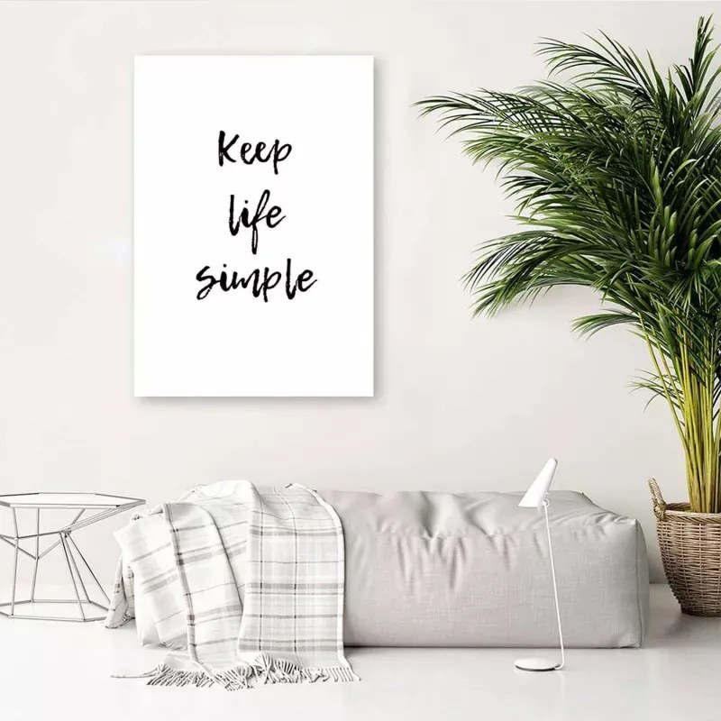 Gario Plagát Keep your life simple Farba rámu: Hnedá, Rozmery: 70 x 100 cm