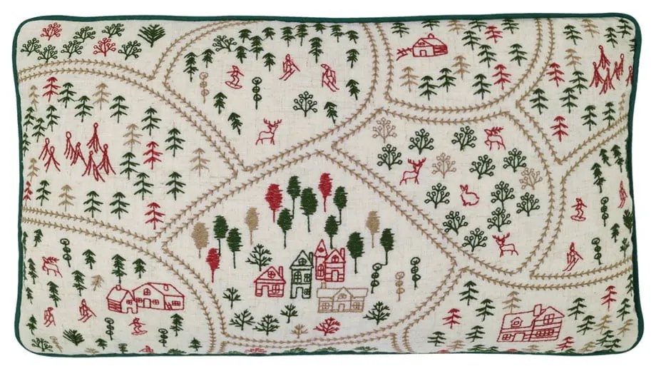 Dekoračný vankúš s prímesou ľanu 30x50 cm Ski Village – Catherine Lansfield