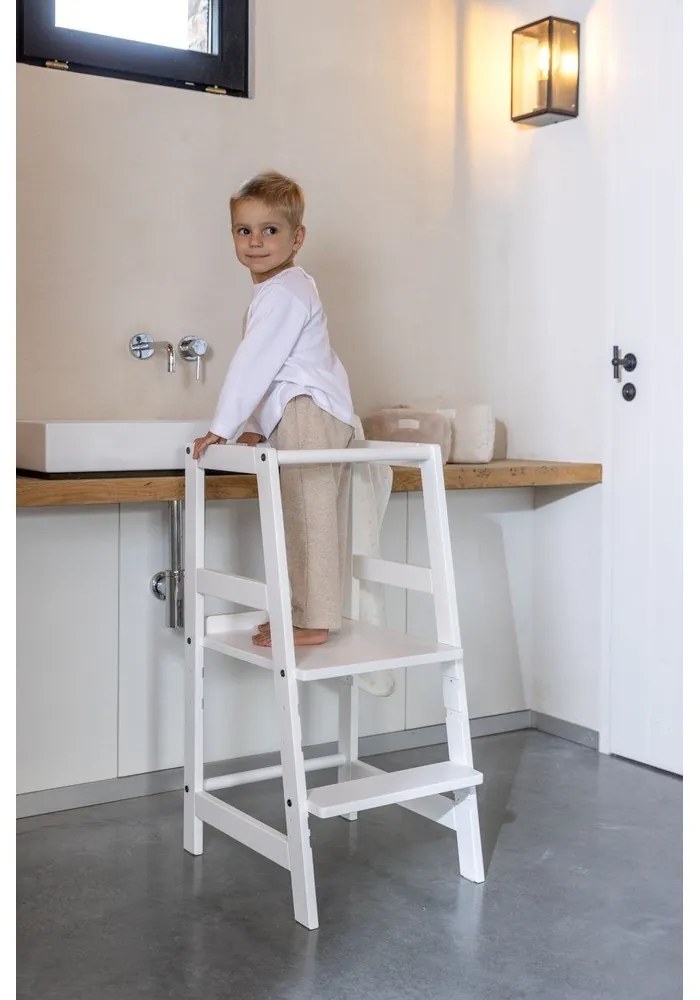 Biela učiaca veža z bukového dreva Forrest – Vipack