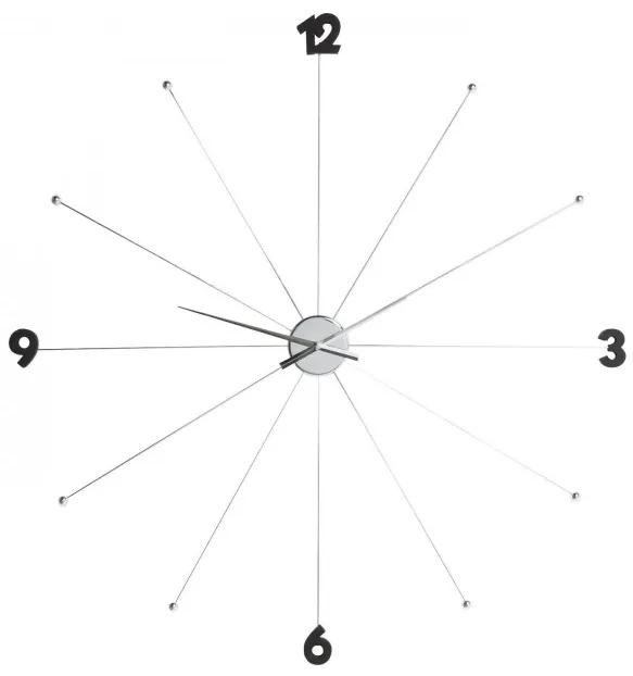 KARE DESIGN Nástenné hodiny Like Umbrella chróm 100 × 100 × 6 cm