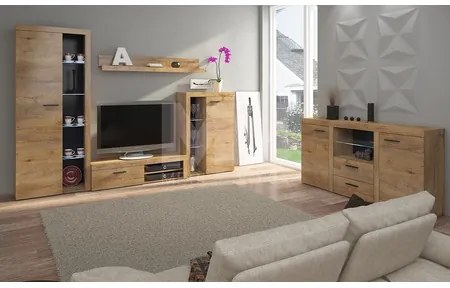 Obývacia stena s komodou OLIMP dub