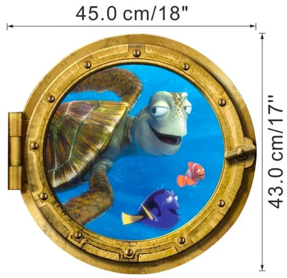 Samolepka na stenu "Hľadá sa Nemo 2" 45x43cm
