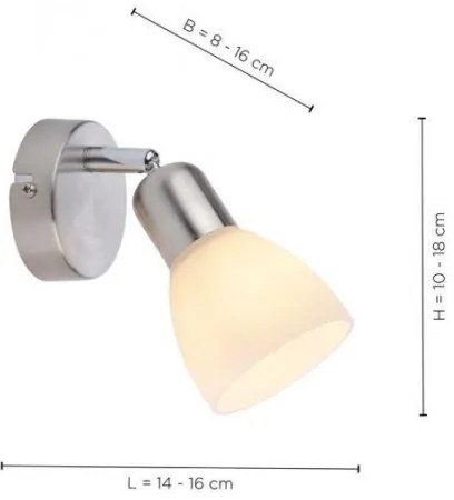 JUST LIGHT. 11951-55 - Nástenné bodové svietidlo KARO 1xE14/40W/230V chróm