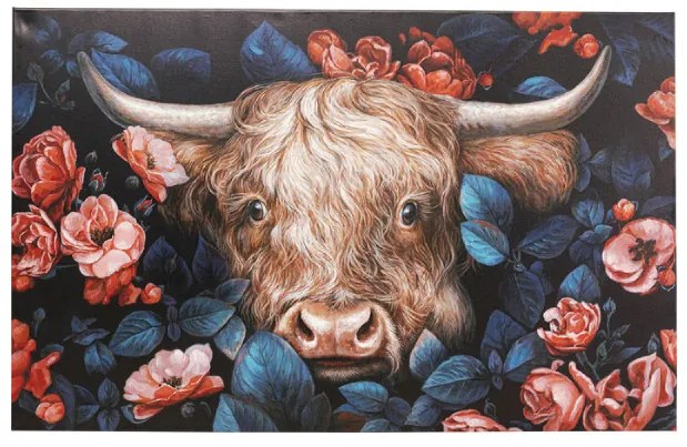 Yak in Flower obraz na plátne viacfarebný 140x90 cm