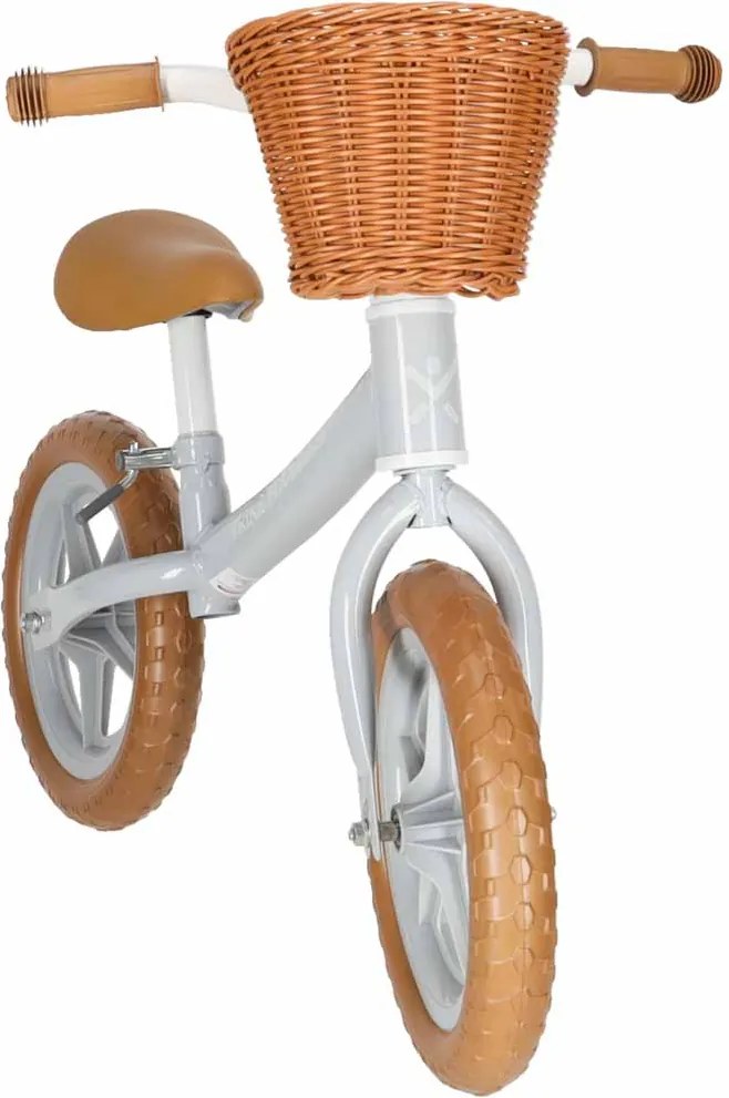 KIK Trike Fix Balance odrážadlo s košíkom, hnedé