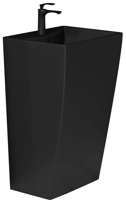 Mexen Oda, voľne stojace umývadlo 47x42x83 cm, čierna matná, 26124770