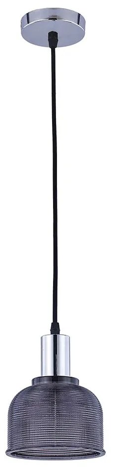 Klausen KL111065 - Luster na lanku REFLECT 1xE27/15W/230V šedá/lesklý chróm