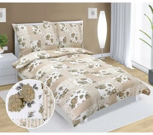 Bellatex Krepové obliečky Patchwork béžová