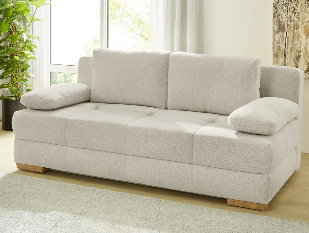 Rozkladacia pohovka na spanie Calli, béžová látka