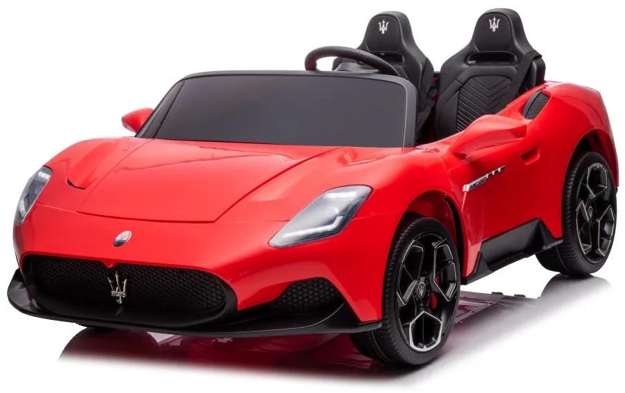 LEAN CARS Elektrická autíčko Maserati MC20 - červené - 2x200W- BATÉRIA - 24V14Ah - 2023