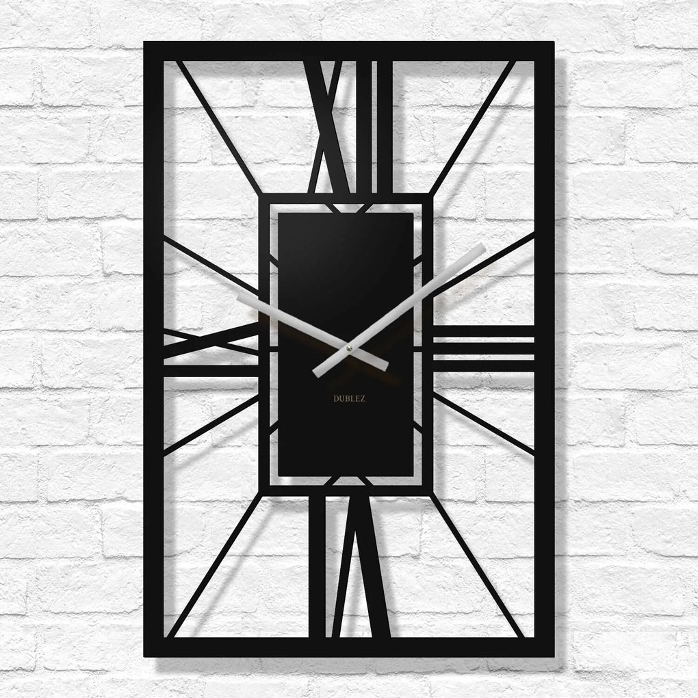 DUBLEZ | Drevené rímske hodiny - Arch Deco