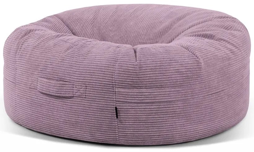 Fialový menčestrový sedací vak Roll 135 – SLOWDOWN