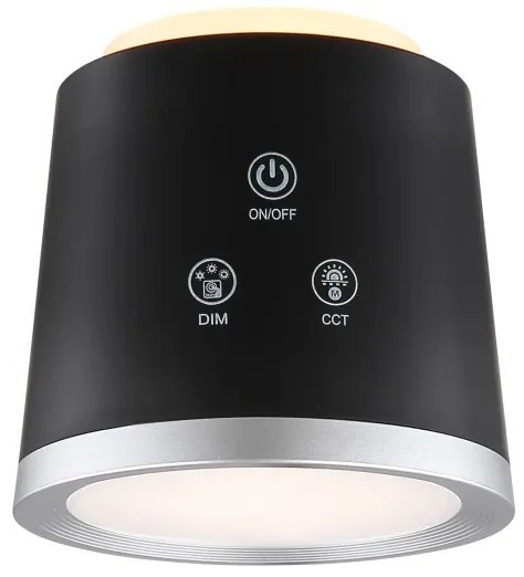 Globo 58454B - LED stmievateľná dotyková stolná lampa MEEYA LED/6W/3,7V čierna