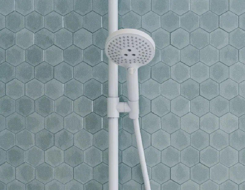 Hansgrohe Croma Select S, Showerpipe 280 1jet EcoSmart 9 l/min s termostatom a ručnou sprchou Raindance Select S 120 3jet, biela matná, HAN-26891700