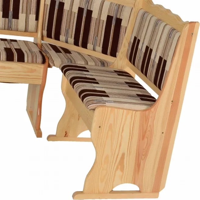 Rohový jedálenský komplet N2, orech / béžová aston 22