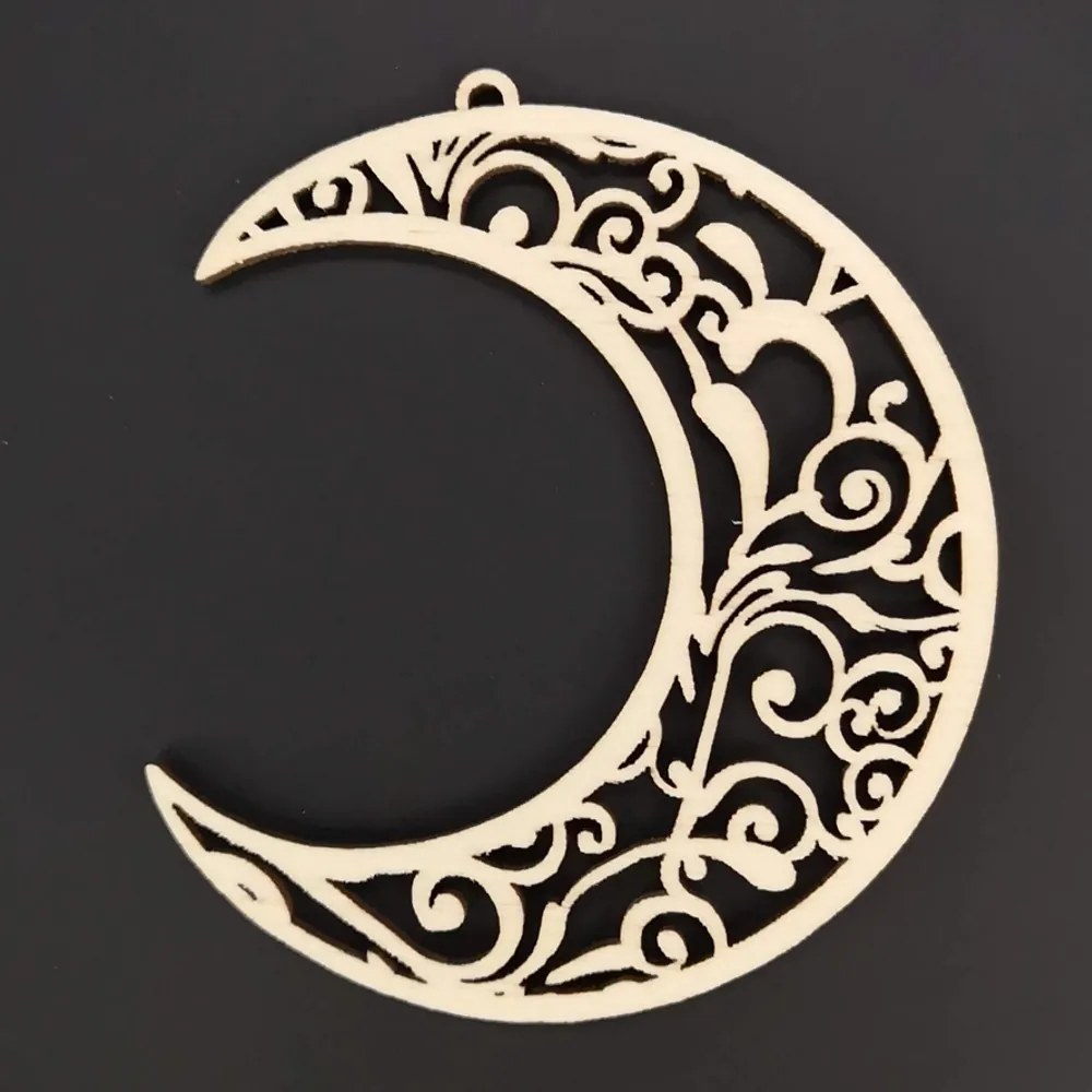 AMADEA Drevená ozdoba mesiac 8 cm