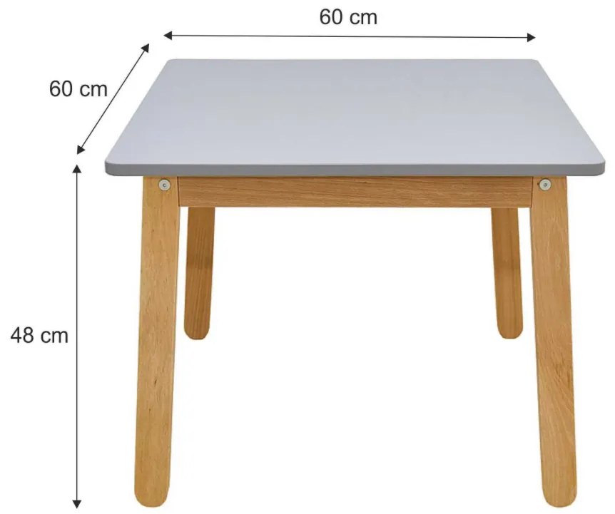 PROXIMA.store - SET - Stolík + stolička WOODY - ružová