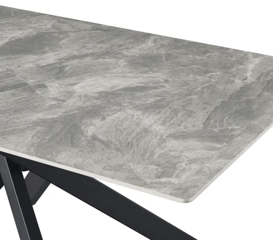 Jedálenský stôl, svetlosivá/čierna, 160x90 cm, ZENOS