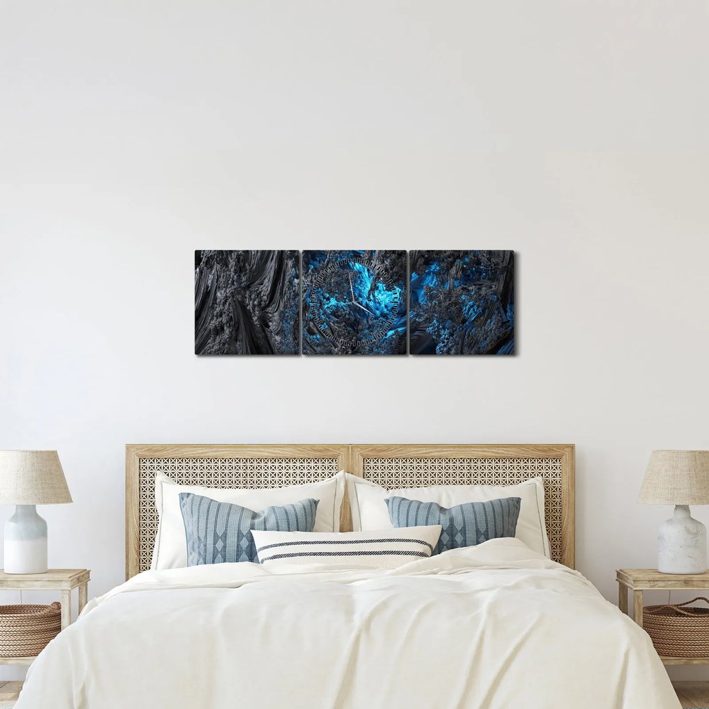 Obraz - Pohľad do vnútra (s hodinami) (90x30 cm)