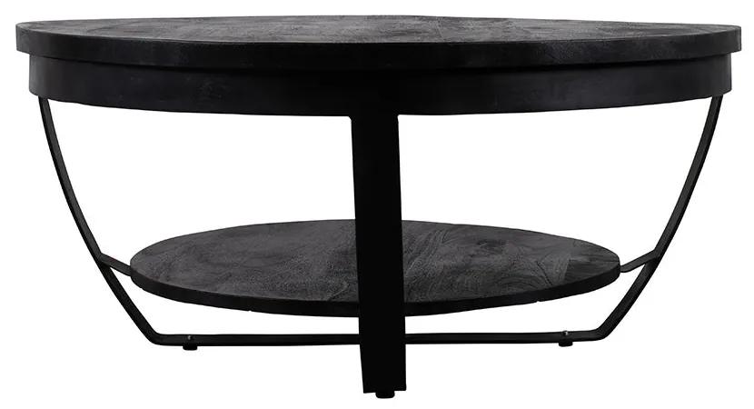 Konferenčný stolík z mangového dreva Bakersfield Black 65 cm Mahom