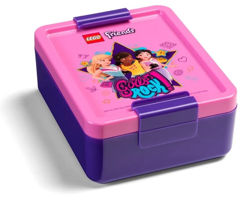 Set fľaše na vodu a boxu na desiatu LEGO® Friends Girls Rock