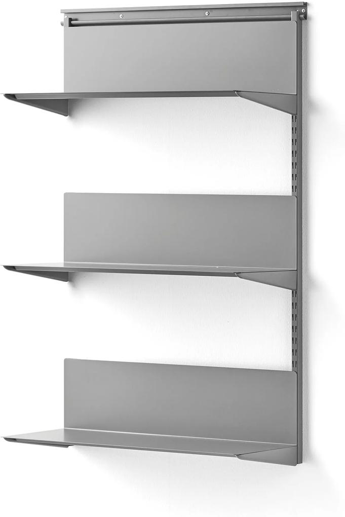 Nástenný regál Shape, prídavná sekcia, 1237x805x300 mm, šedý
