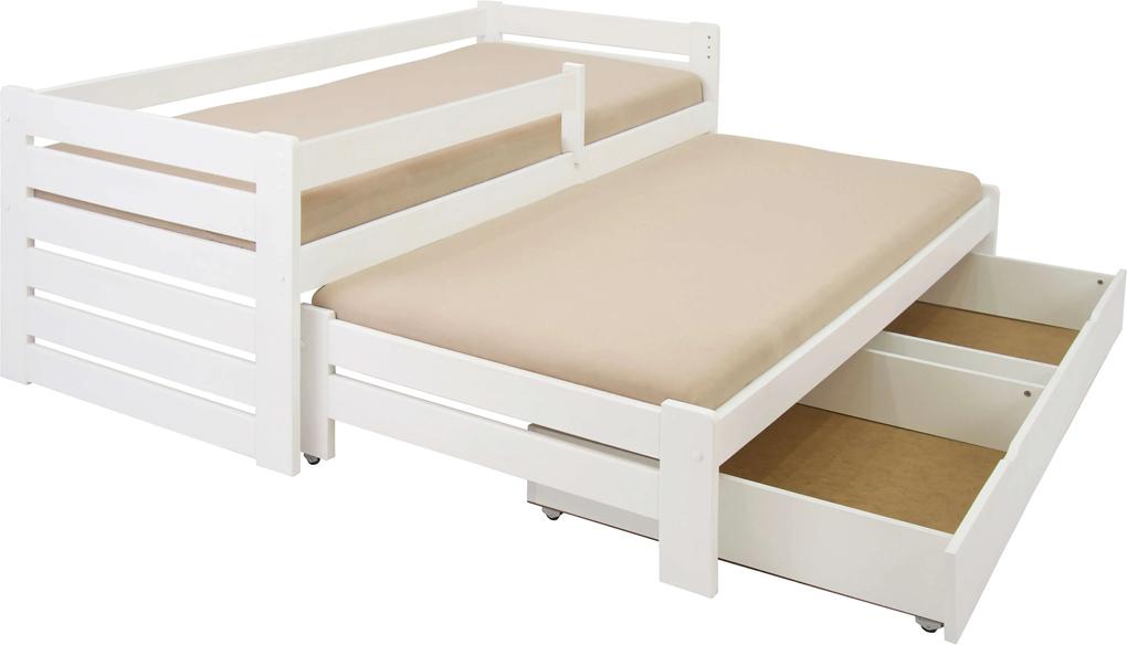 FA Detská posteľ Veronika 11 (200x90 cm) s prístelkou Farba: Biela, Variant bariéra: S bariérou