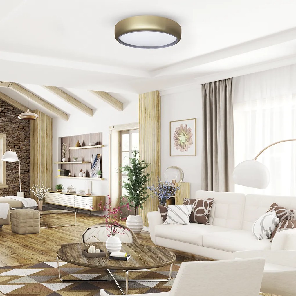 Stropné LED svietidlo Gea, 1x LED 36w, 3000-6000k, g, s ovládačom
