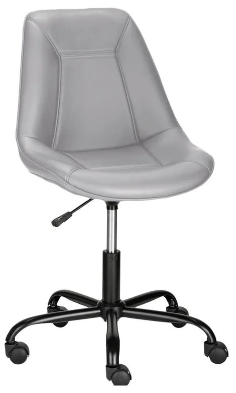 Sivá kancelárska stolička z imitácie kože Kenny – Støraa