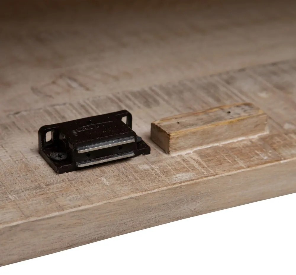 Vitrína z mangového dreva v prírodnej farbe 160x71 cm – Ixia