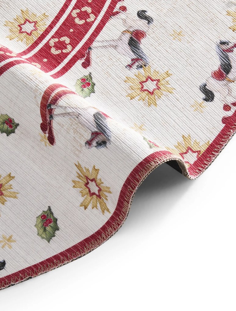 Kusový koberec Villeroy & Boch Toy's delight 106275 Cream, Red kruh, 160x160 (priemer) kruh, červená, obývacia izba, Villeroy & Boch