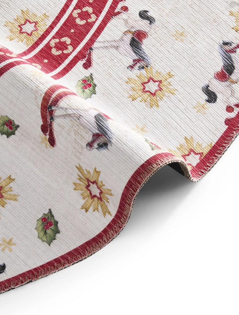 Villeroy & Boch Kusový koberec Toy's delight 106275 Cream, Red kruh, 160x160 (priemer) kruh, červená, obývacia izba