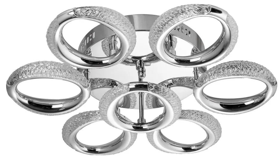 LED Stropné svietidlo 7xLED/14W/230V 3000-5000K pr. 50 cm lesklý chróm