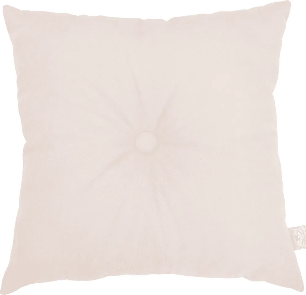 Štvorcový vankúš s gombíkom púdrovo ružová 40x40 cm