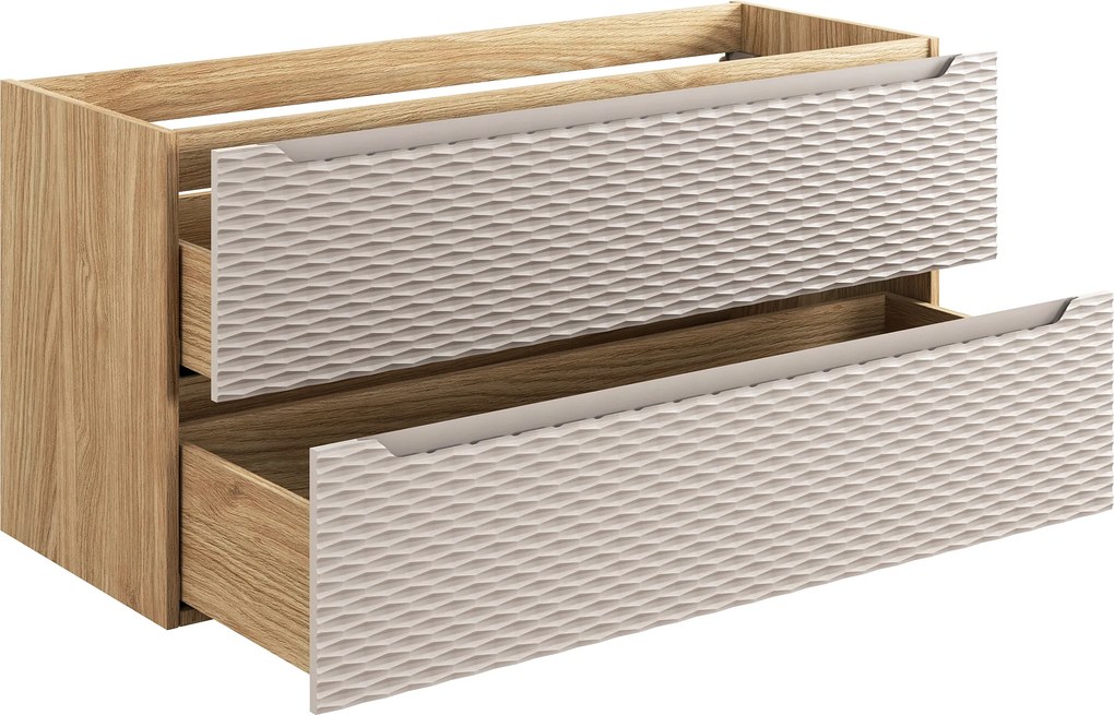 Comad Kúpeľňová skrinka pod umývadlo Ocean Beige 120 béžová/dub olejovaný