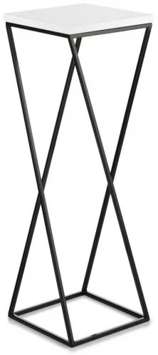 Stojan na kvety LOFT 70x24 cm čierna/biela