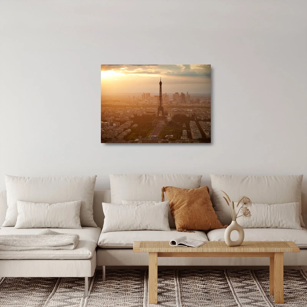 Sklenený obraz - Eiffelova veža (70x50 cm)